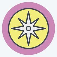 Icon Wind Rose. suitable for education symbol. color mate style. simple design editable. design template vector. simple illustration vector