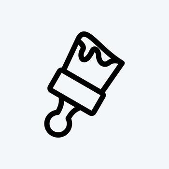 Icon Paint Brush. suitable for building symbol. line style. simple design editable. design template vector. simple illustration vector