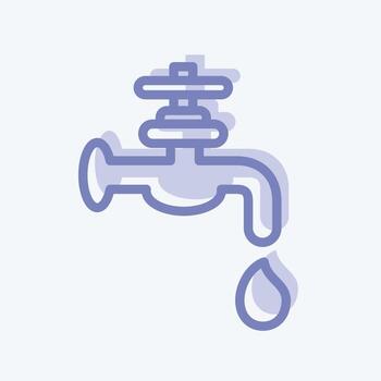 icono de suministro de agua. adecuado para la construcción de símbolo. estilo de dos tonos. diseño simple editable. vector de plantilla de diseño. ilustración sencilla