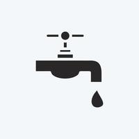 Icon Water Resource. suitable for education symbol. glyph style. simple design editable. design template vector. simple illustration vector