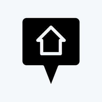 Icon Location. suitable for building symbol. glyph style. simple design editable. design template vector. simple illustration vector