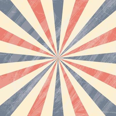 Colorful Circus Sunburst Background.