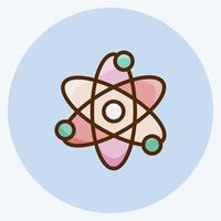 Icon Atomic Energy. suitable for education symbol. flat style. simple design editable. design template vector. simple illustration vector