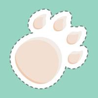 Sticker line cut Animal Track. suitable for education. simple design editable. design template vector. simple illustration vector