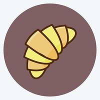 icono de croissant. adecuado para el símbolo de panadería. estilo plano diseño simple editable. vector de plantilla de diseño. ilustración sencilla