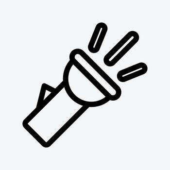 Icon Pocket Torch. suitable for education symbol. line style. simple design editable. design template vector. simple illustration vector