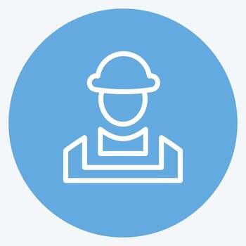 Icon Builder. suitable for building symbol. blue eyes style. simple design editable. design template vector. simple illustration vector