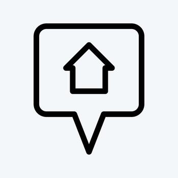 Icon Location. suitable for building symbol. line style. simple design editable. design template vector. simple illustration vector