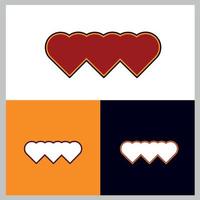 Love shape creative logo design vector