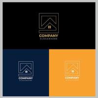 Luxury letter a house for real estate logo design vector