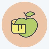 Icono de comida ecológica. adecuado para el símbolo de la educación. estilo compañero de color. diseño simple editable. vector de plantilla de diseño. ilustración sencilla