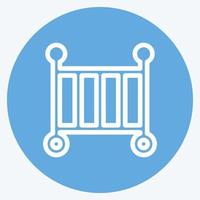 Icon Crib. suitable for Kids symbol. blue eyes style. simple design editable. design template vector. simple illustration vector