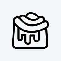 Icon Cinnamon Roll. suitable for Bakery symbol. line style. simple design editable. design template vector. simple illustration vector