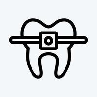 Icon Braces. suitable for medicine symbol. line style. simple design editable. design template vector. simple illustration vector
