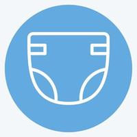 Icon Diaper. suitable for Kids symbol. blue eyes style. simple design editable. design template vector. simple illustration vector