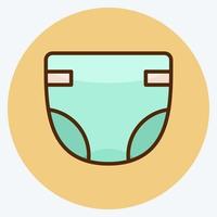 Icon Diaper. suitable for Kids symbol. flat style. simple design editable. design template vector. simple illustration vector