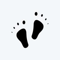 pies de icono. adecuado para el símbolo de los niños. estilo de glifo. diseño simple editable. vector de plantilla de diseño. ilustración sencilla