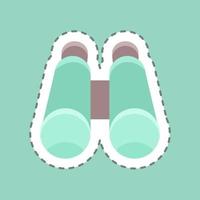 Sticker line cut Binoculars. suitable for education. simple design editable. design template vector. simple illustration vector