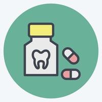 Icon Pills. suitable for medicine symbol. color mate style. simple design editable. design template vector. simple illustration vector