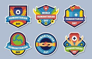 insignia humanitaria mundial vector