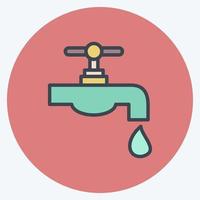 Icon Water Resource. suitable for education symbol. color mate style. simple design editable. design template vector. simple illustration vector