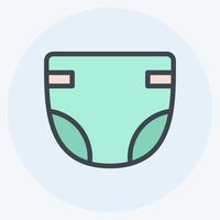 Icon Diaper. suitable for Kids symbol. color mate style. simple design editable. design template vector. simple illustration vector