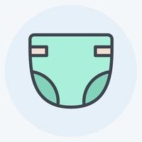 Icon Diaper. suitable for Kids symbol. color mate style. simple design editable. design template vector. simple illustration vector