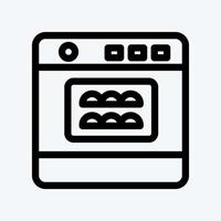 Icon Oven. suitable for Bakery symbol. line style. simple design editable. design template vector. simple illustration vector