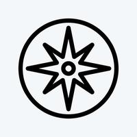 Icon Wind Rose. suitable for education symbol. line style. simple design editable. design template vector. simple illustration vector