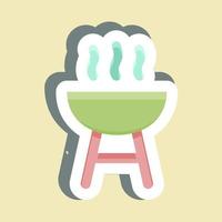 Sticker Grill. suitable for education. simple design editable. design template vector. simple illustration vector