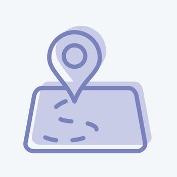 Icon Orienteering. suitable for education symbol. two tone style. simple design editable. design template vector. simple illustration vector