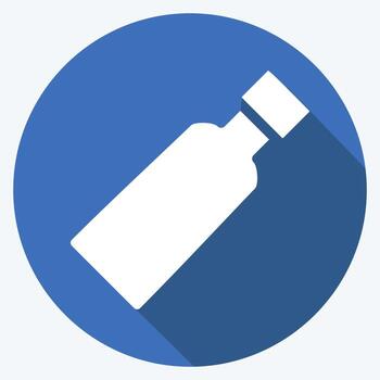 Icon Toothpaste. suitable for medicine symbol. long shadow style. simple design editable. design template vector. simple illustration vector