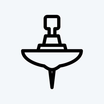 Icon Humming Top. suitable for Kids symbol. line style. simple design editable. design template vector. simple illustration vector