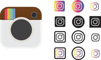 Social media icons illustration instagram vector