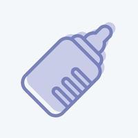 Icon Baby Bottle. suitable for Kids symbol. two tone style. simple design editable. design template vector. simple illustration vector