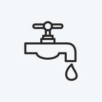 Icon Water Resource. suitable for education symbol. line style. simple design editable. design template vector. simple illustration vector