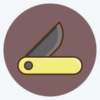 Icon Clasp-Knife. suitable for education symbol. flat style. simple design editable. design template vector. simple illustration vector