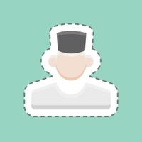 Sticker line cut Dentist. suitable for medicine symbol. simple design editable. design template vector. simple illustration vector