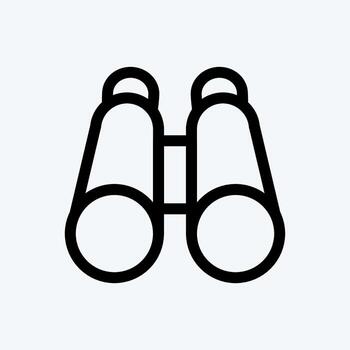 Icon Binoculars. suitable for education symbol. line style. simple design editable. design template vector. simple illustration vector