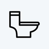 Icon Toilet. suitable for building symbol. line style. simple design editable. design template vector. simple illustration vector