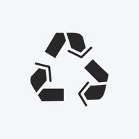 reciclaje de iconos. adecuado para el símbolo de la educación. estilo de glifo. diseño simple editable. vector de plantilla de diseño. ilustración sencilla