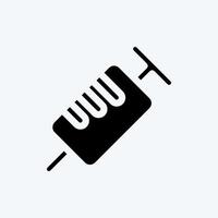 Icon Syringe. suitable for medicine symbol. glyph style. simple design editable. design template vector. simple illustration vector