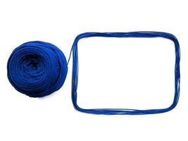 Knitting yarn on isolated white background photo