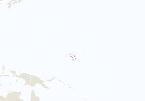 Oceania with highlighted Marshall Islands map. vector