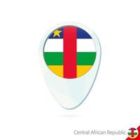 CAR flag location map pin icon on white background. vector