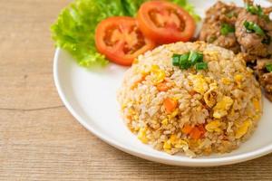 fried rice with grilled pork photo