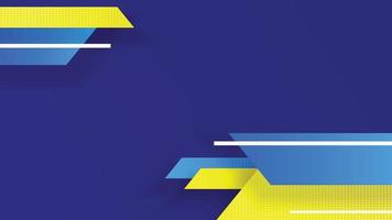Modern blue and yellow geometric background. Vector illustration