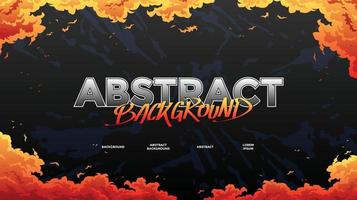 Abstract Background With Flame Elements