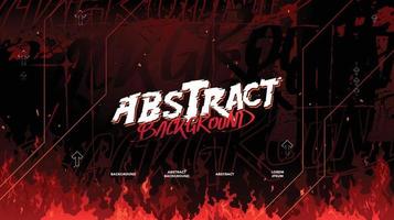 Red And Black Abstract Background With Fire Element vector