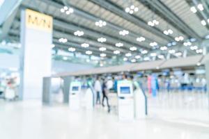 abstract blur airport terminal for background photo